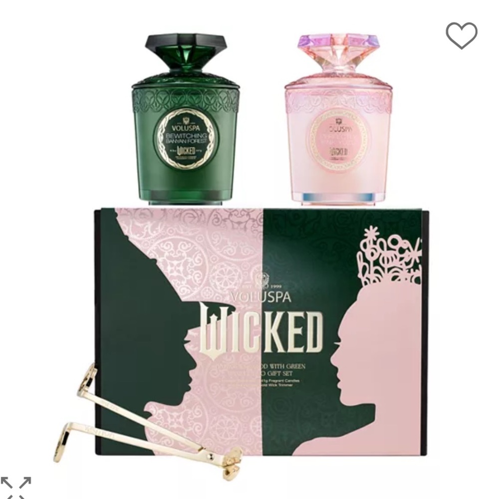 Voluspa Limited Edition Wicked Pink Goes Good with Green Candle Duo Giftset